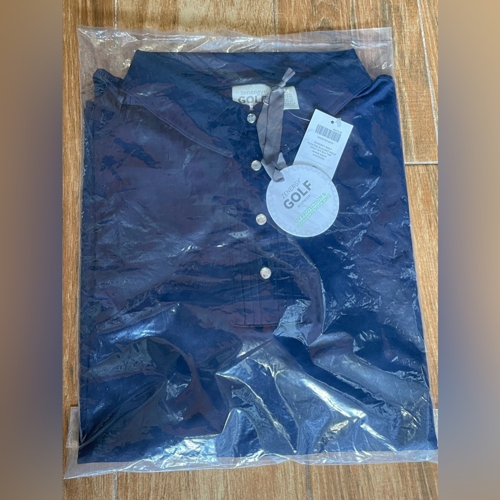 NWT Chico’s Pleated Placket Polo - Picture 4 of 8